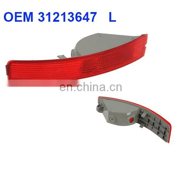 Reflector Lens Lamp Outer Passenger Side Rear Bumper Mount for Volvo XC90 Rear Marker lamp red 2007-2014 31213647 L/31111185 R