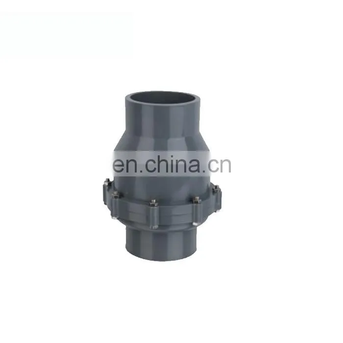 Wholesale customized gray plastic PN10 swing check valve PVC