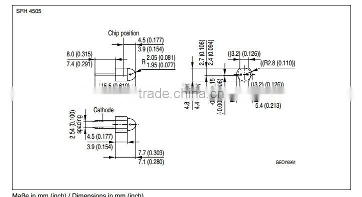 SFH4505 High Power Infrared Emitter