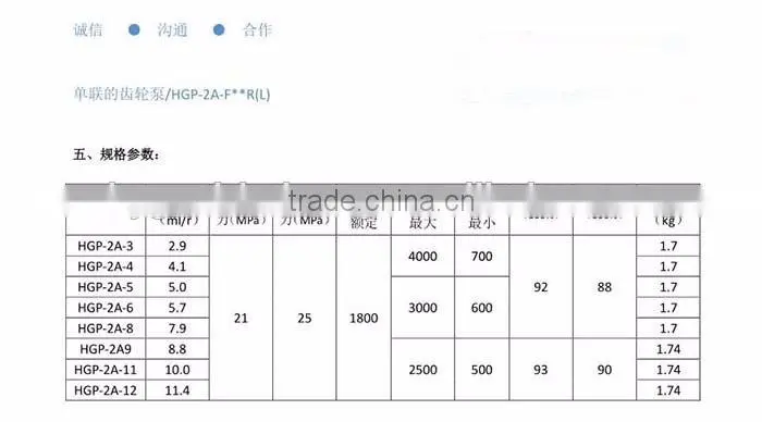 China hydraulic gear motor