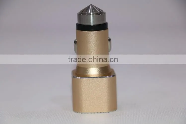 Two interfaced USB car vehicle charger with PVC blister gift box mobile accessories