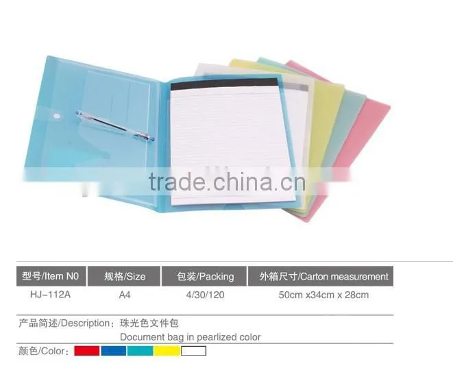 business plastic conference folder with notepad