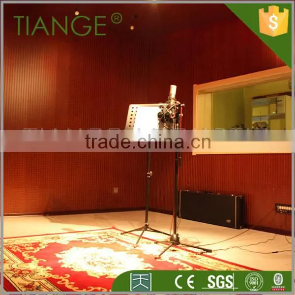 Perforated wood acoustic wall panels
