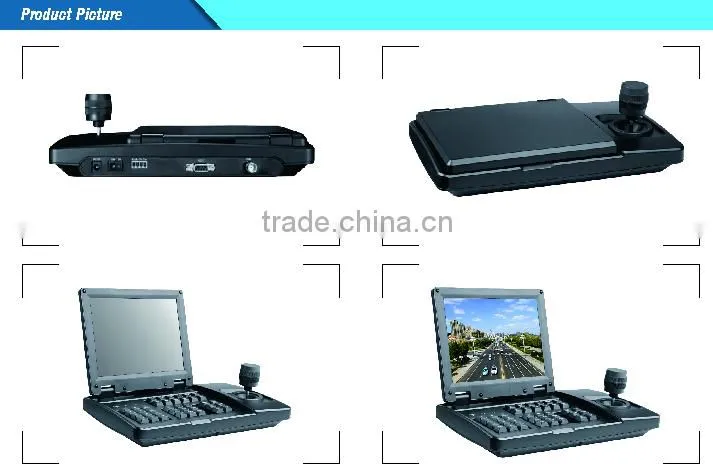 8 inch LCD 3D IP PTZ Keyboard Controller Work with RS485 Speed Dome Controller