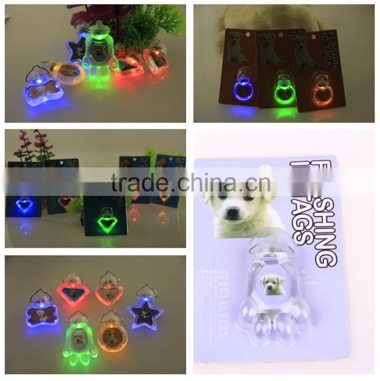 Wholesale Mixed Batch LED Dog ID Tags Luminous Glow Jewelry Pet Pendant