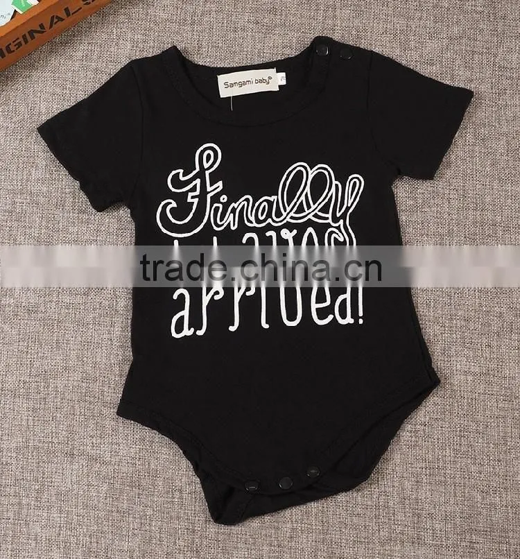Latest Toddler Rompers Pure Cotton Letter Printed 2016 Fashion Casual Wear