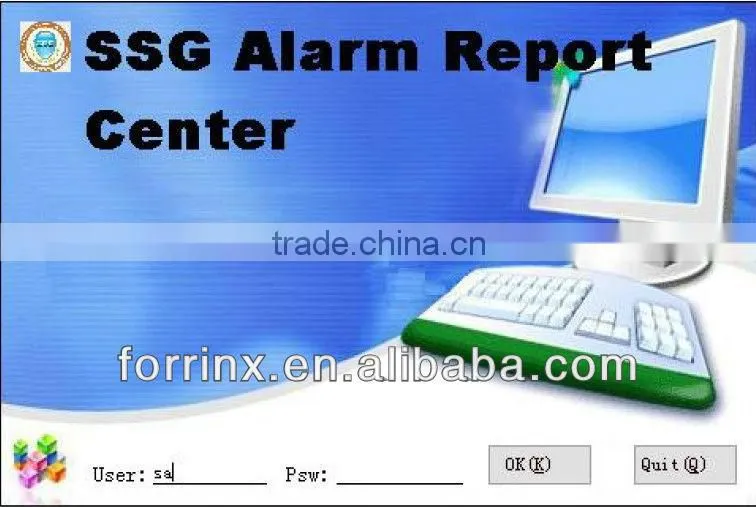 SSG Compatible with camera wireless touch gsm alarm for central monitor station