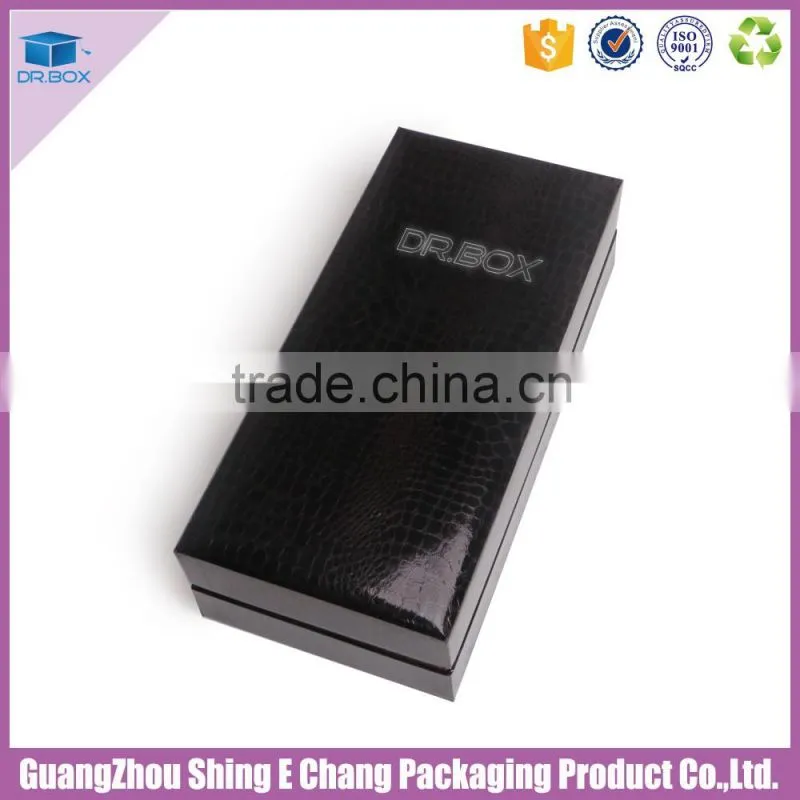 custom logo printed luxury leather cardboard wine storage box