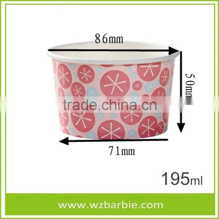 Recyled Ice Cream Paper Cup/Bowl For Ice Cream With Custom Logo Printed