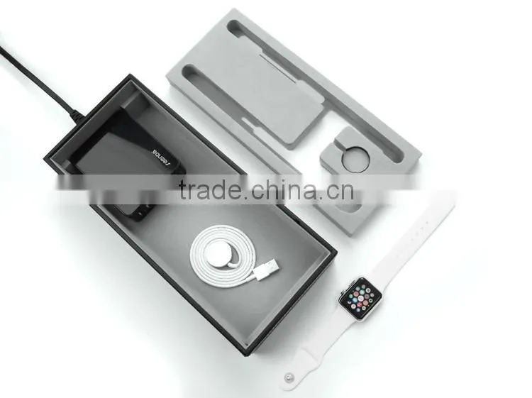 New coming creative Multi-function leather charge stand for apple watch