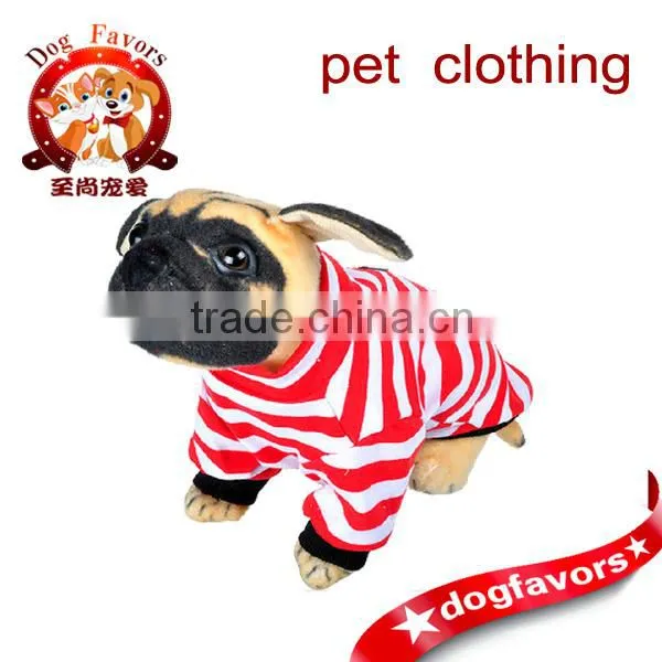 2014 New Style Summer Pet Puppy Cat Small Dog Clothes Apparel Shirt can be customized Size Cotton Stripe Style