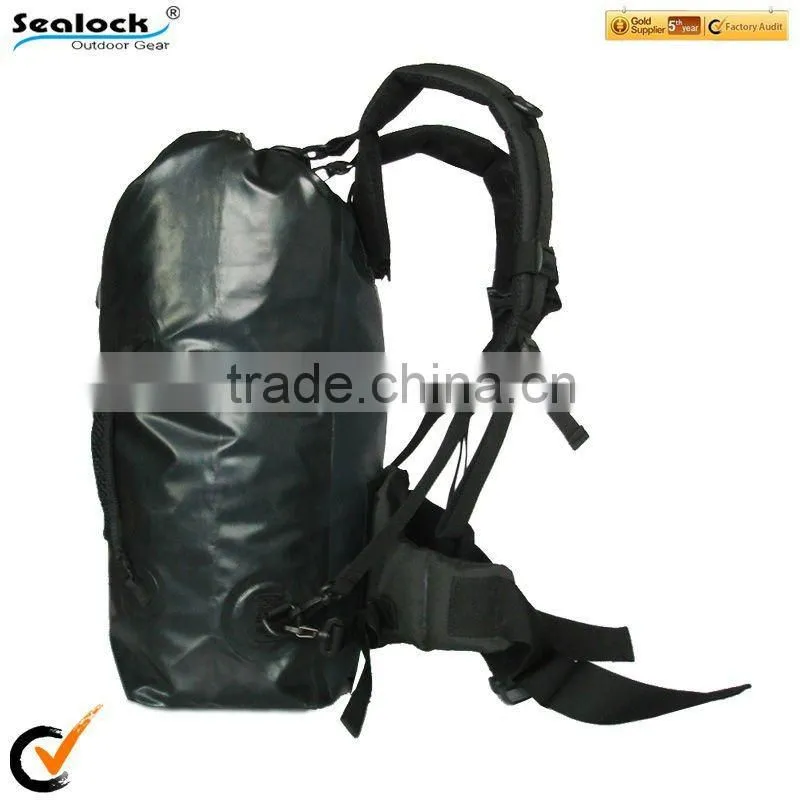 46 Liter black waterproof hiking or camping backpack