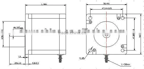 High torque nema 23 stepping motor 0.9 degree professional manufacturer, CE ROHS,with and competitive price