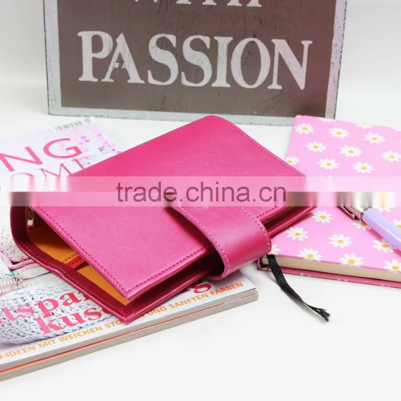 custom personalized organizer leather notebook cover with 6 ring binder