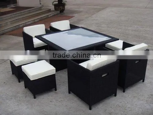 space saving rattan cube set