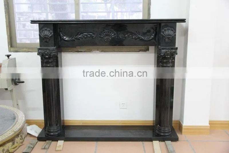 black stone fireplace for sale