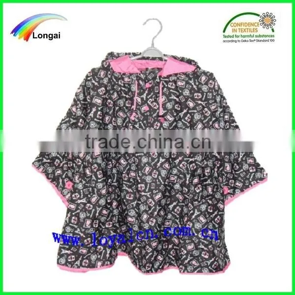 fashion children waterproof rain poncho patterns