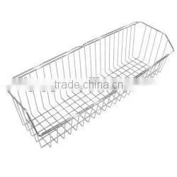 Chrome wire bed basket - large wide - 150mm x 600mm x 130mm (DxWxH) Chrome wire bed basket