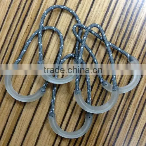 creative plastic tip Zipper Sliders with ealstic nylon string