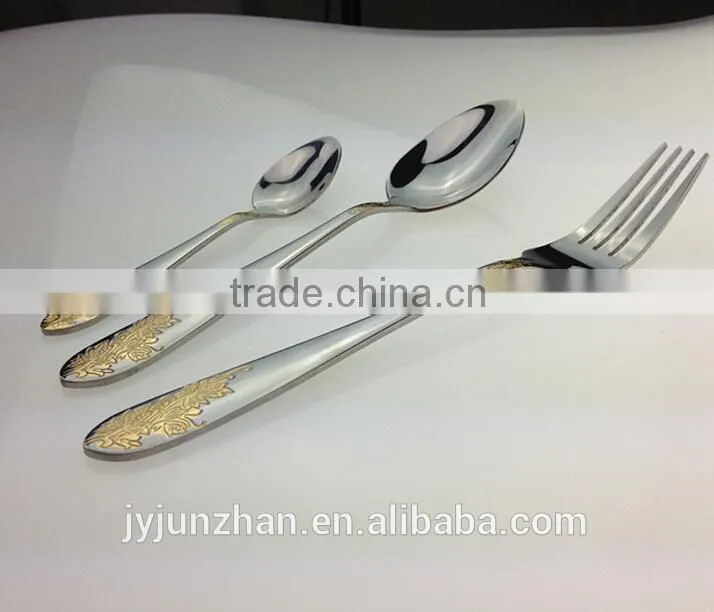 Gold plated fork with stainless steel 430 material and low price-direct factory sell