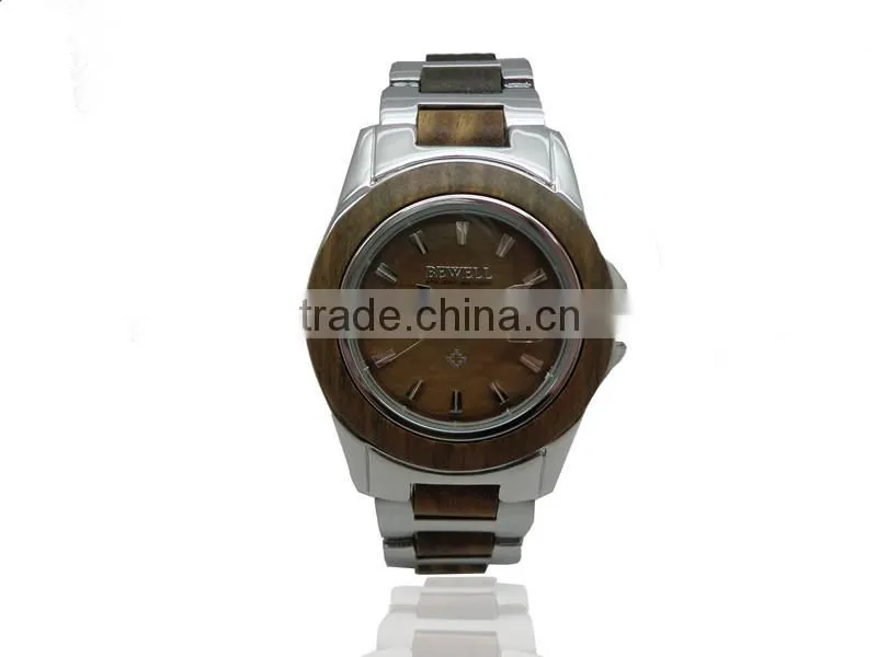 Bewell Men Watch Ceramic And Stainless steel Strap Wristwatch