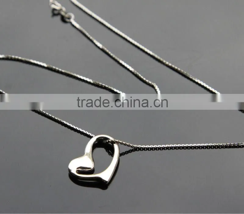 925 sterling silver heart pendant necklace