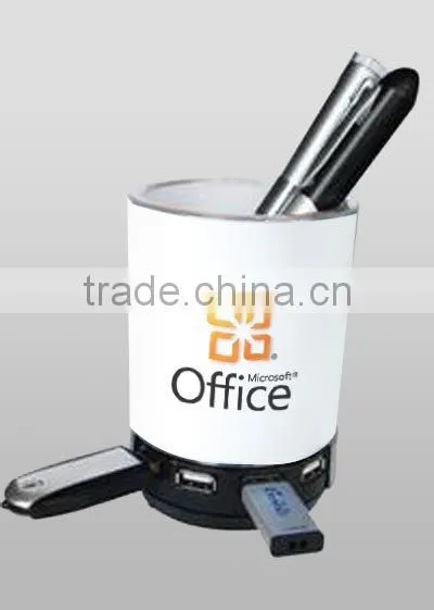 2013 Popular Pen Holder with USB Hub Mini Speaker