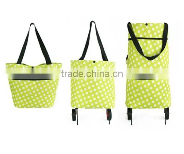 Foldable Shopping Trolley Bag/Vegetable Shopping Trolley Bag With Wheels/ Outdoor Trolley Bag