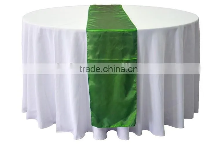 Cheap wedding plain satin table runner