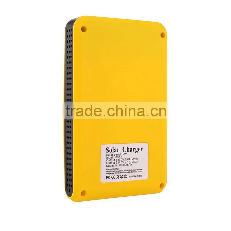Newly Launched Dual USB Solar Power Phone Charger Mobile Power Bank Real 10000mah