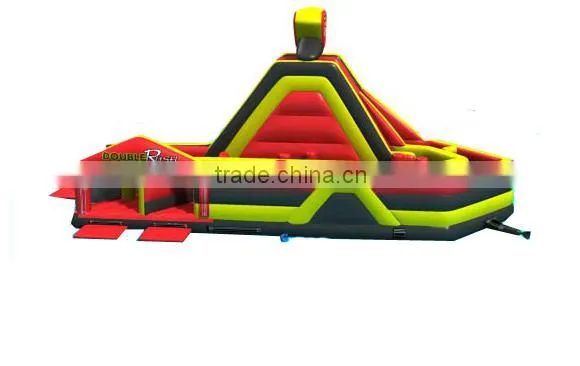 41ft long double rush inflatable slide obstacle for sale