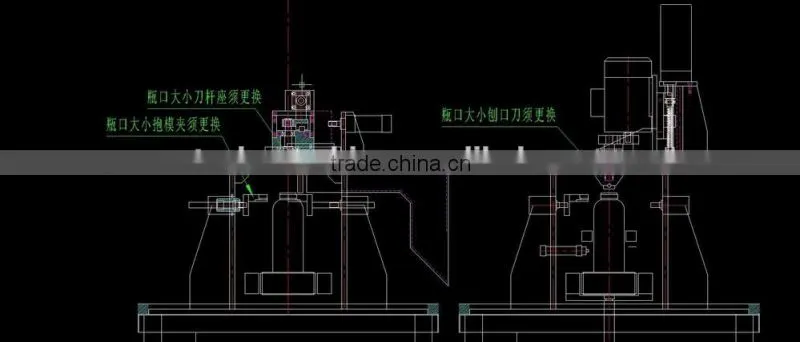 Plastic neck cutting machine for drink bottle
