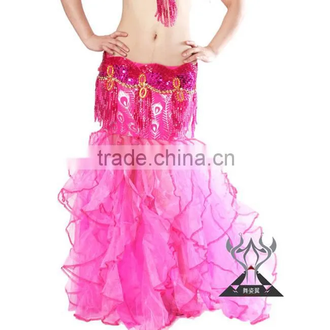 Peacock Pattern Mermaid SKirt Belly Dance Skirt Pattern