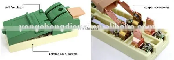 220V 63A plastic bakelite 2P single throw knife switch