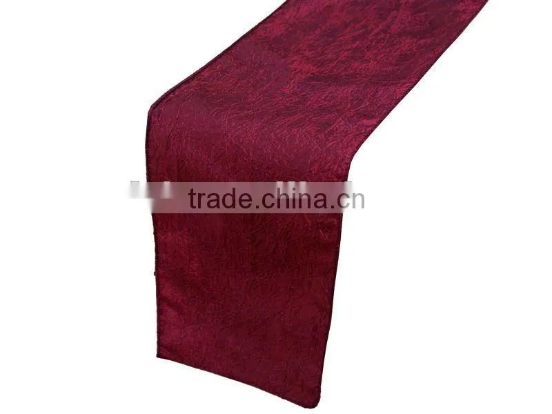 Crinkle taffeta table runner,table cloth,chair sash,placemat,napkin,chair cover