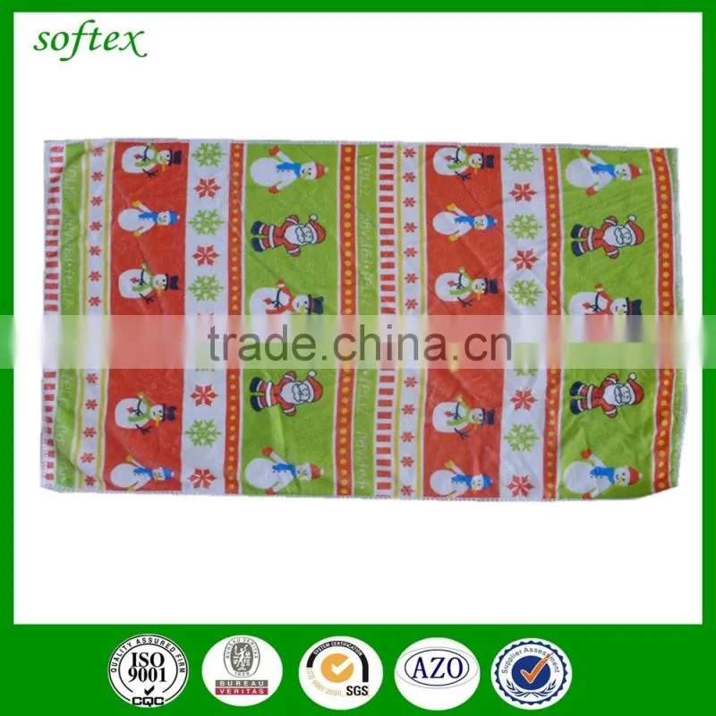 100 polyester transfer printing 40x60 60g christmas kitchen towels in bulk
