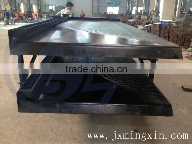 Large capacity gold, zircon, chrome, tin ore mining equipment Gravity separator dobule deck shaking table