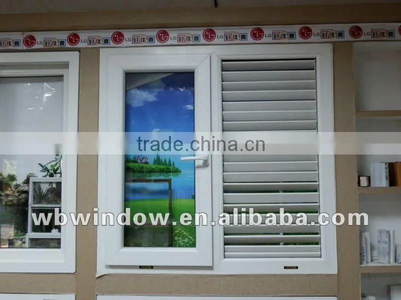 Foshan factory LG brand UPVC fixed shutter window