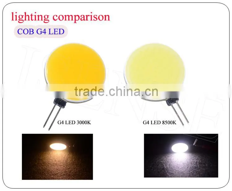 2015 auto parts led cob light 8500k led lighting bulb, 2.5w led cob g4