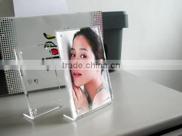 Hot photo frame type acrylic fridge magnet photo frame
