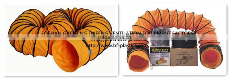 80 Celsius PVC heat resistant air heater flexible duct