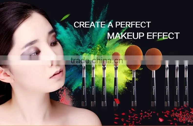 New arrival 9 piece cosmetic makeup brush set can make your own brand