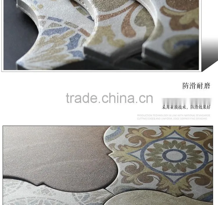 EMBOSS customized 250mm*250mm lantern tile rustic tile ceramic floor tile mosaic kitchen bathroom decorative tile