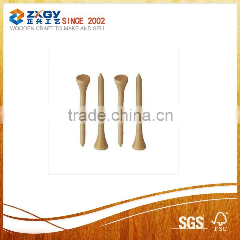 unfinished wooden golf tee