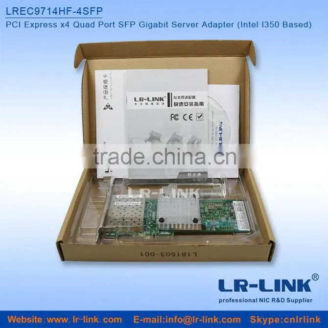 LR-LINK LREC9714HF-4SFP Intel I350 PCI Express x4 4 quad Port SFP Gigabit Server network card