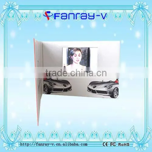 High quality 4.3 inch TFT color screen business video card video book video brochure with 1400mAh built-in battery