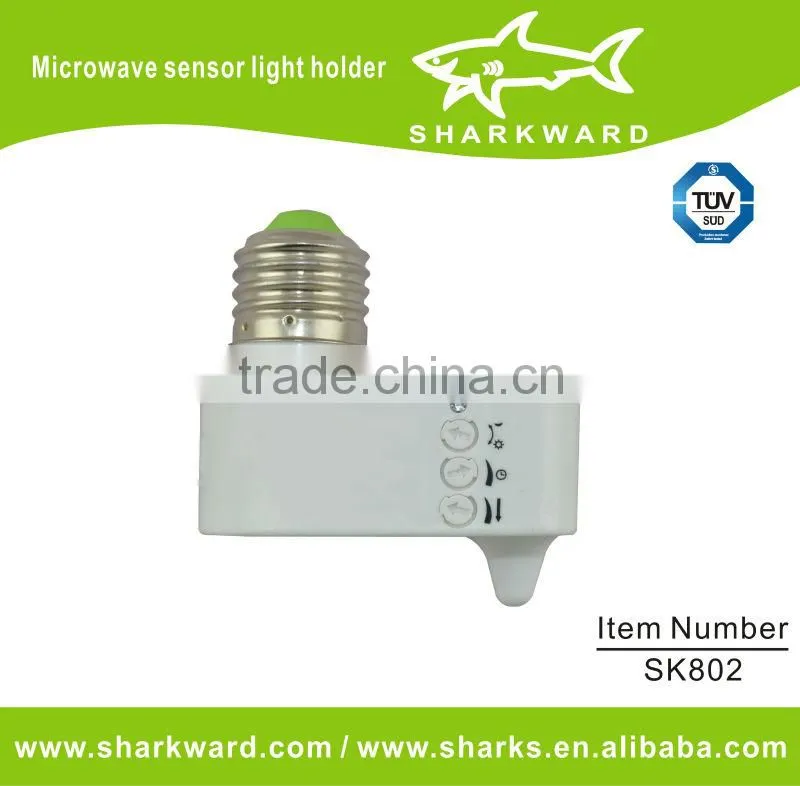 SK802 E27 automatic light sensor, motion sensor light holder.adjustable light sensor