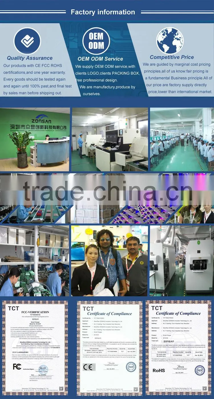 alibaba china supplier shenzhen ZONSAN best selling products in america 4 port usb charger
