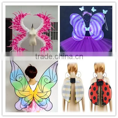 Wholesale double layer dance angel light up fairy butterfly wings kids led wings