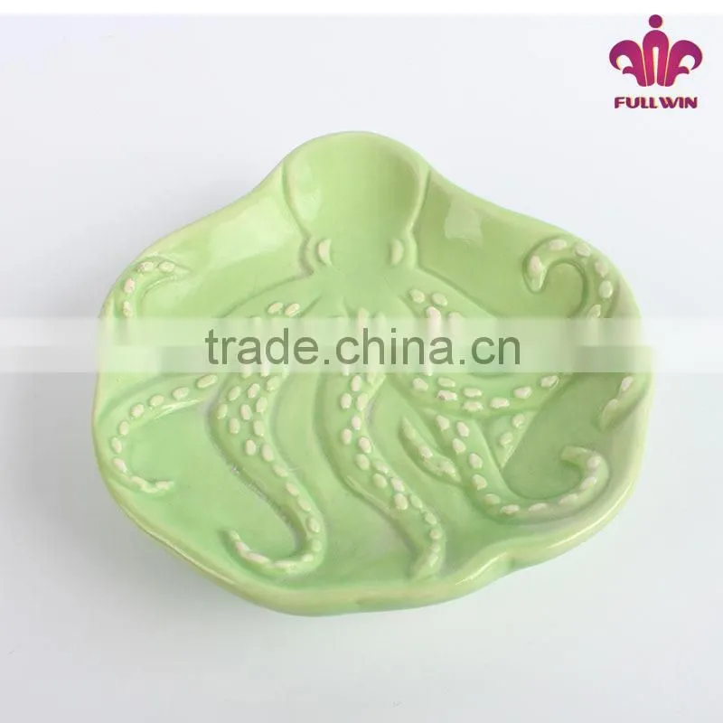 4.5 inches direct sales hand painted ceramic plate